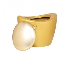 Plastic Golden Storage Ottoman