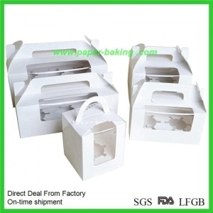 Single Clear Cupcake Boxes with Inserts for