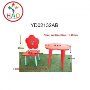 HAO Flower Shaped Wooden Desk And Chair Set For