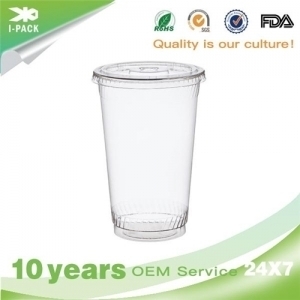 Disposable Clear Plastic To Go Smoothie Cups