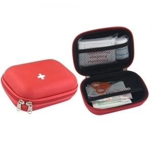 PU Bag EVA First Aid Kit Hard Shell Red/white
