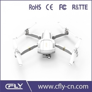 White Remote Control Quadcopter Drone With Hd