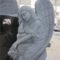 Angels Carved Headstone Absolute Black Granite